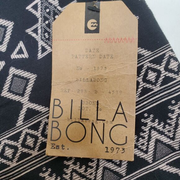 NWT BILLABONG Black Light Pink Mini Skirt Women's Medium Cotton Geometric Aztec - Picture 11 of 13